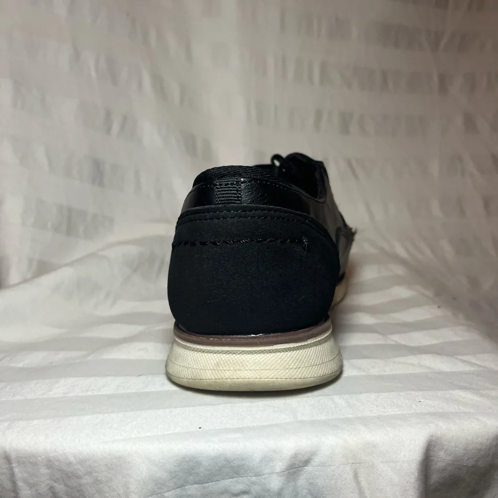 Crown Vintage Boys Black Lace Up‎ Perforated Hybrid Dress Shoes Sneakers